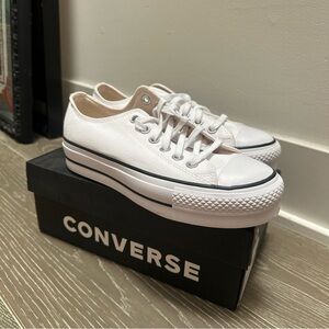 Women's White Platform Sneakers